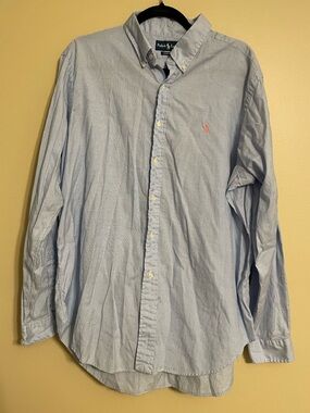 Polo Ralph Lauren Classic Fit Oxford Button Down Shirt Light Blue size XL cotton